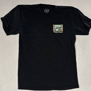 Last Call Co. Wake & Bake Graphic T-Shirt Black Skeleton Chef Medium Mens